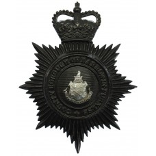 County Borough of Barrow-in-Furness Police Night Helmet Plate - Queen's Crown