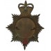 County Borough of Barrow-in-Furness Police Night Helmet Plate - Queen's Crown