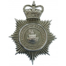 County Borough of Barrow-in-Furness Police Helmet Plate - Queen's