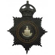 County Borough of Barrow-in-Furness Police Night Helmet Plate - King's Crown