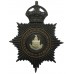 County Borough of Barrow-in-Furness Police Night Helmet Plate - King's Crown