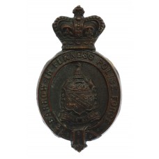 Victorian Barrow-in-Furness Borough Police Force Helmet Plate