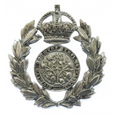 Chesterfield Borough Police Wreath Cap Badge - King's Crown