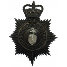 Burnley Borough Police Night Helmet Plate - Queen's Crown