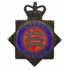 Essex Police Hallmarked Silver Senior Officer's Cap Badge - Queen's Crown