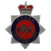 United Kingdom Atomic Energy Authority (U.K.A.E.A.) Constabulary Enamelled Cap Badge - Queen's Crown