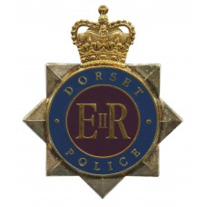 Dorset Police Enamelled Star Cap Badge - Queen's Crown
