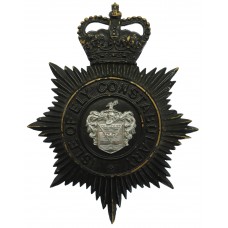 Isle of Ely Constabulary Night Helmet Plate - Queen's Crown