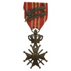 Belgium WW1 Croix de Guerre with 2 Palm Citations