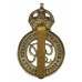 George VI Cumberland & Westmoreland Constabulary White Metal Cap Badge - King's Crown