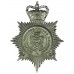 Rochdale County Borough Police Blackened Chrome Helmet Plate - Queen's Crown