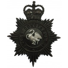 Buckinghamshire Constabulary Night Helmet Plate - Queen's Crown