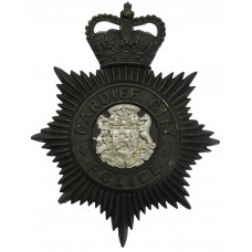 Cardiff City Police Night Helmet Plate - Queen's Crown
