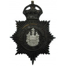Eastbourne Borough Police Night Helmet Plate - King's Crown