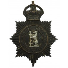 Warwickshire Constabulary Night Helmet Plate - King's Crown