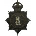 Warwickshire Constabulary Night Helmet Plate - King's Crown