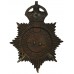 Warwickshire Constabulary Night Helmet Plate - King's Crown