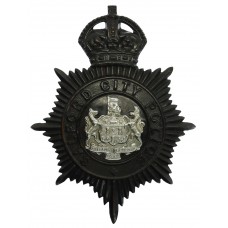 Salford City Police Night Helmet Plate - King's Crown