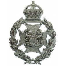 Salford City Police Chrome Wreath Helmet Plate - King's Crown