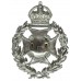 Salford City Police Chrome Wreath Helmet Plate - King's Crown