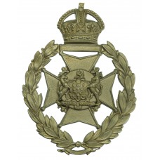  Salford City Police White Metal Wreath Helmet Plate - King's Crown