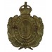 Caernarvonshire Constabulary White Metal Wreath Helmet Plate - King's Crown