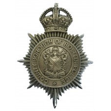 County Borough of Bolton Police Helmet Plate - King's Crown