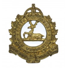 Canadian North Shore New Brunswick Regiment Cap Badge - King's Crown