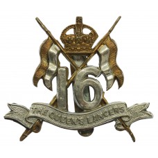 16th The Queen's Lancers Cap Badge - King' Crown