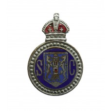 Dunfermline Special Constabulary Enamelled Lapel Badge - King's Crown