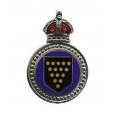 Cornwall Constabulary Police War Reserve Enamelled Lapel Badge - King's Crown