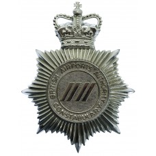 British  Airports Authority Constabulary Helmet Plate - Queen's Crown