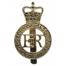 City of London Police Special Constabulary Anodised (Staybrite) Cap Badge - Queen's Crown