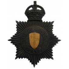 City of London Police Black Star Helmet Plate - King's Crown