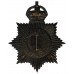 City of London Police Black Star Helmet Plate - King's Crown