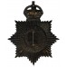 City of London Police Black Star Helmet Plate - King's Crown
