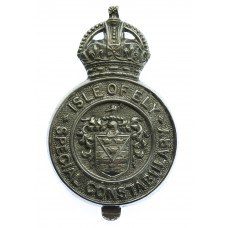 Isle of Ely Special Constabulary Cap Badge - King's Crown