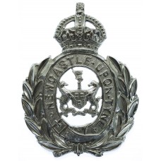 Newcastle-Upon-Tyne City Police Chrome Wreath Helmet Plate - King