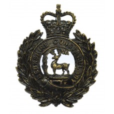 Berkshire Constabulary Black Wreath Helmet Plate - Queen's Crown