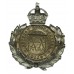 Peterborough Borough Police Wreath Helmet Plate - King's Crown