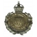 Peterborough Borough Police Wreath Helmet Plate - King's Crown