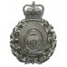 Dewsbury Borough Police Wreath Helmet Plate - Queen's Crown