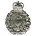 Dewsbury Borough Police Wreath Helmet Plate - Queen's Crown
