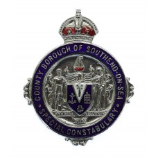 County Borough of Southend-on-Sea Special Constabulary Enamelled Cap Badge - King's Crown