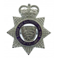 Essex and Southend-on-Sea Constabulary Senior Officer's Enamelled Cap Badge - Queen's Crown