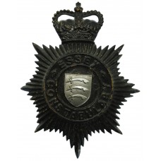 Essex Constabulary Night Helmet Plate - Queen's Crown