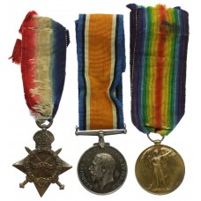 WW1 1914-15 Star Medal Trio - Sjt. J.H. Lilley, York & Lancaster Regiment