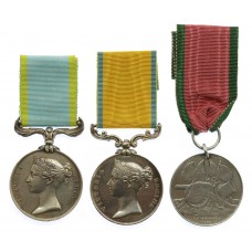 1854 Crimea Medal , Baltic Medal and Turkish Crimea Medal Group o
