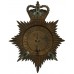 Eastbourne Borough Police Night Helmet Plate - Queen's Crown