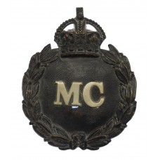 Monmouthshire Constabulary Black Wreath Helmet Plate - King's Cro